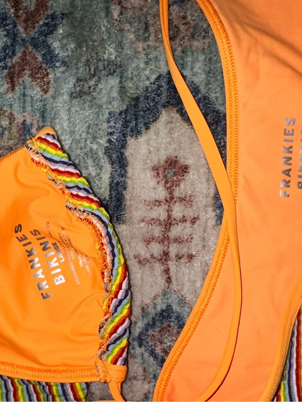 Frankie’s Bikinis Hawaiian stripe set